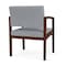 Lesro Lenox Wood Wide Guest Chair Wood Frame, Walnut, RS Fog Upholstery LW1201 - alternate 3